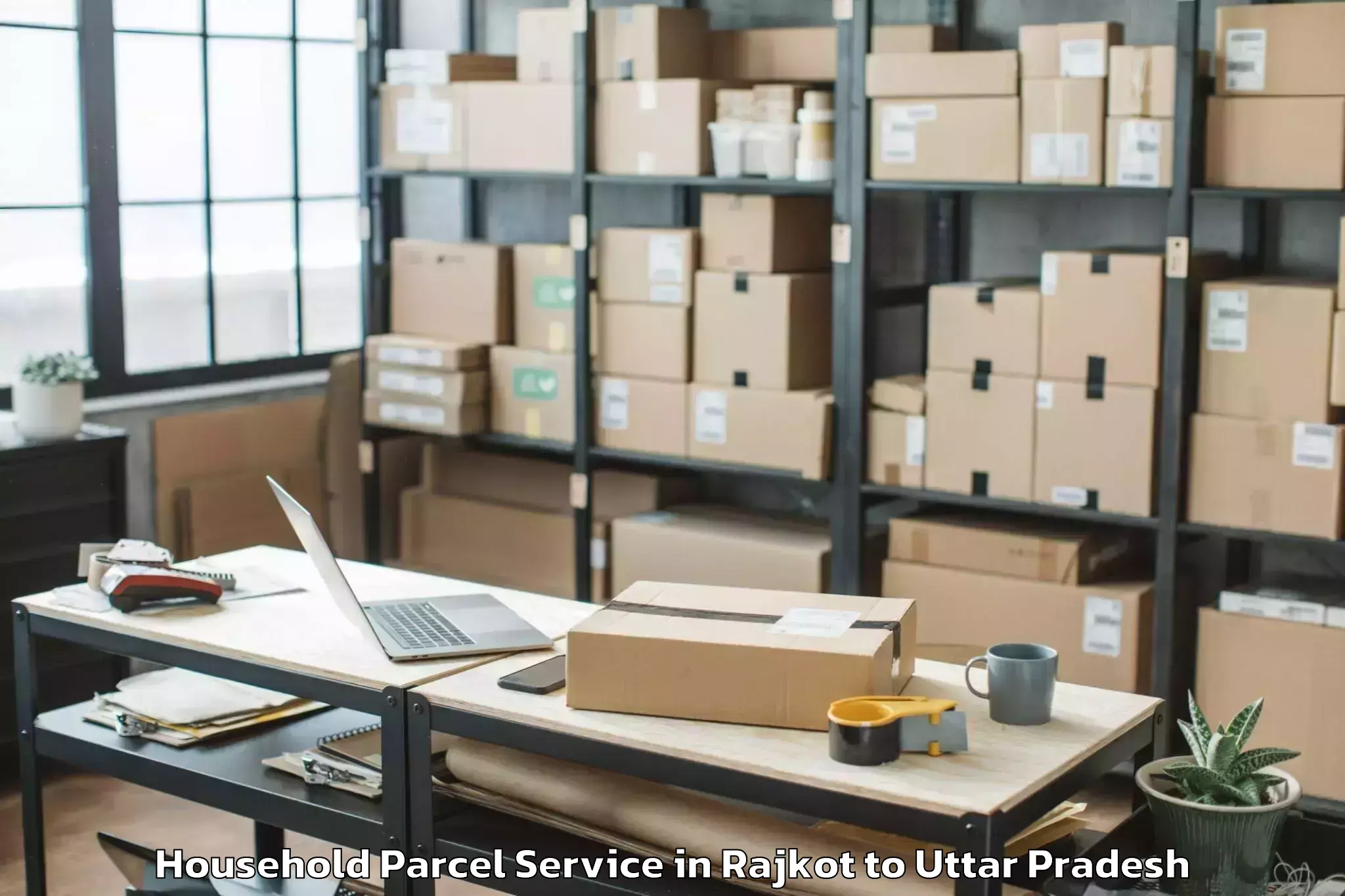 Reliable Rajkot to Mahavan Household Parcel